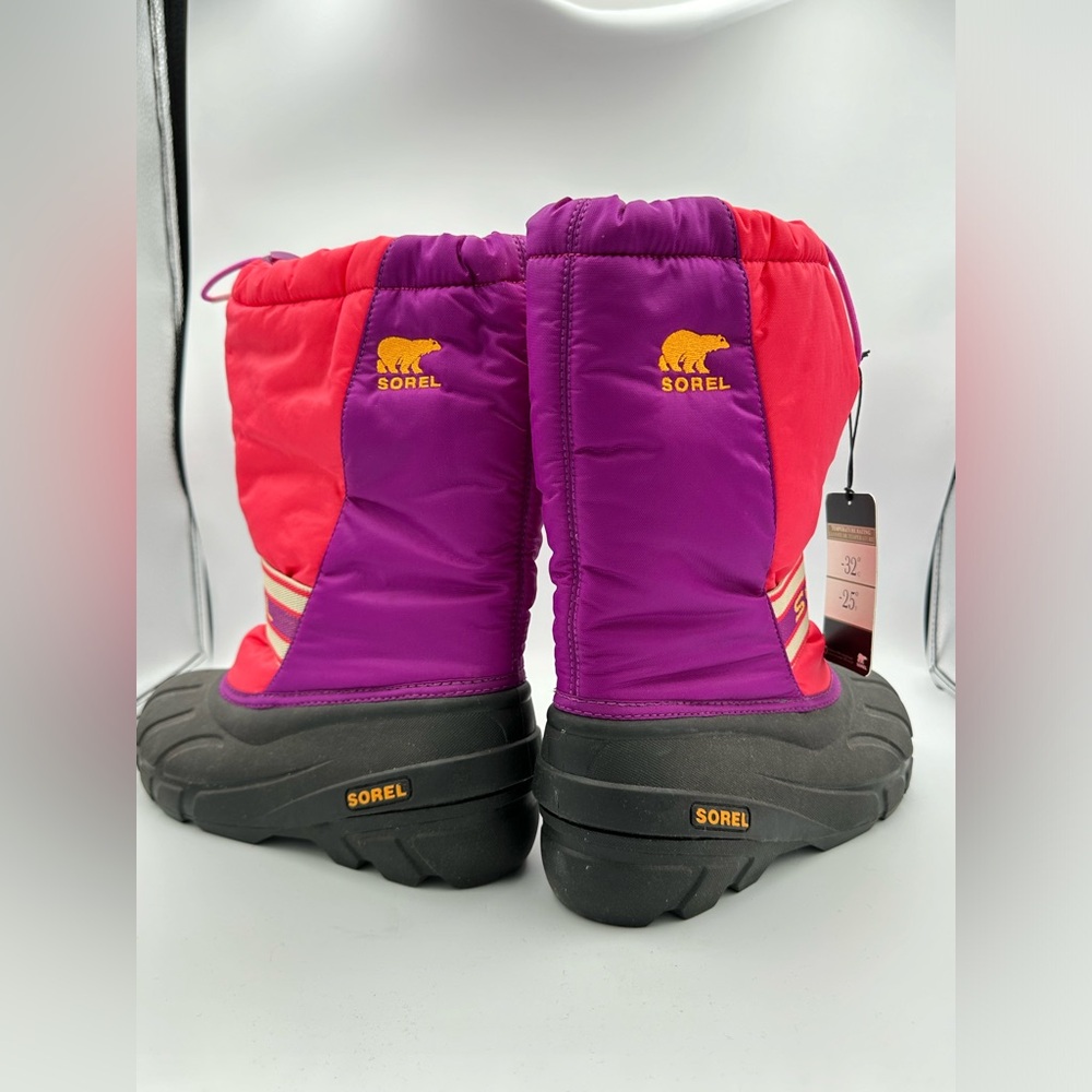 Sorel Cub Purple and Pink Insulated Pull On Winter Snow Boots sz 6